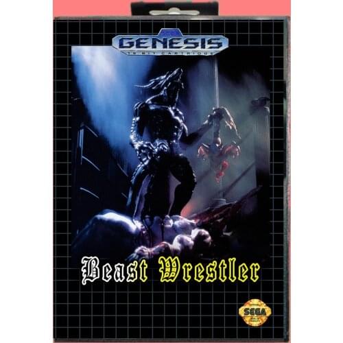 Beast Wrestler 16 Bit MD Game Card Include Retail Box For Sega Genesis & Mega Drive