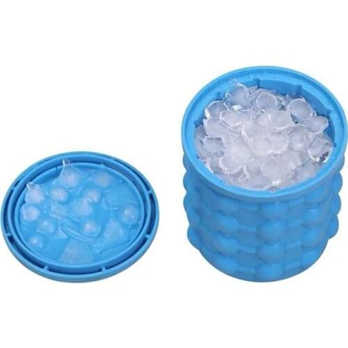 2 In 1 Large Forma Silicone Ice Cream Bucket Mold with Lid Space Saving Cube Maker Tools for Kitchen Party Barware Ice Mold