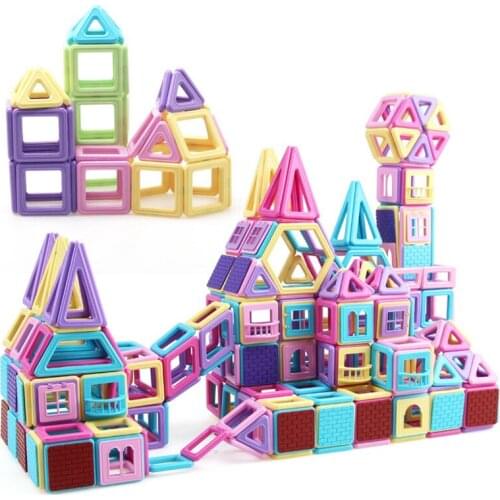 62-258pcs Mini Size Magnetic Designer Magnet Building Blocks Construction Set Educational Magnetic Toys for Children Gifts