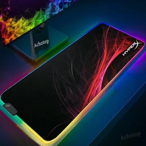 800x300 RGB HyperX Gaming Mouse Pad XXL Computer Mousepad Super Large XL Rubber Desk Keyboard Mouse Pad Desktop Gamer Table Mats