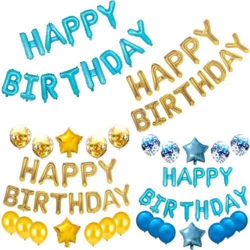 Happy Birthday Letter Ballons Helium Air Balloons Baby Shower Birthday Party Decorations Kids Adult Balloon Wedding Party Baloon