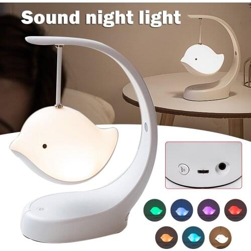 Bluetooth Speaker Cartoon Birds Night Lamp Portable Small Subwoofer Ribbon Lights Speakers for Home Decor Audio Music Novelty