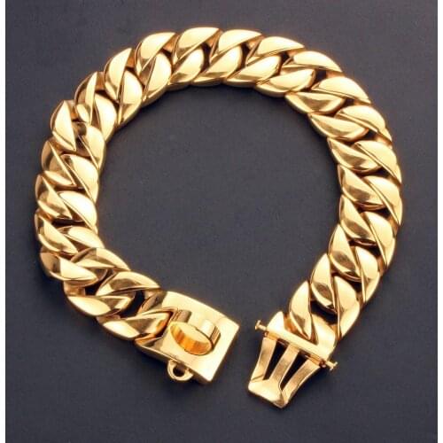 Exaggerated Stainless Steel Super Stong Miami Cuban Bully Large Pet Dog Chain Necklace Pitbull Bulldog Collars Choker