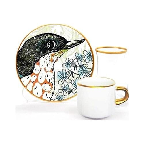 Drop Focus Tea Coffee Set 18 Pieces Chippy