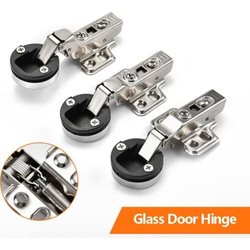 Hardware Wine Cabinet Cupboard Practical Furniture Durable Full Overlay Glass Door Hinge 35mm Cup Screws