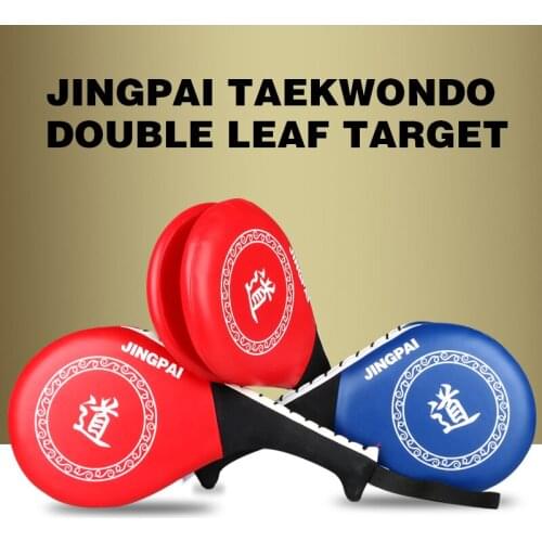 Good Quality PU Leather Taekwondo TKD wrist strap Portable Double Paddle Kicking Target Pad kick pad target free shipping