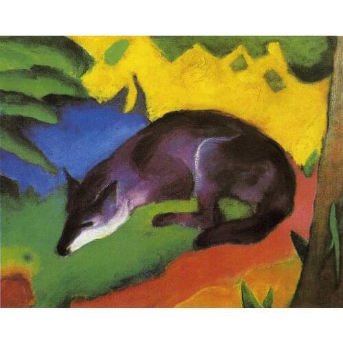 Blue Fox by Franz Marc oil Painting Canvas High quality hand painted abstract modern art reproduction
