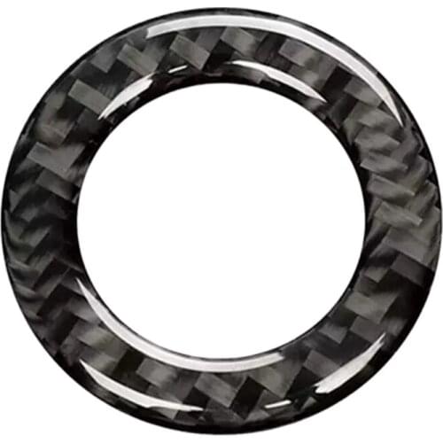 Engine Start Stop Button Switch On/Off Panel Ring Cover for Infiniti Q50 Q60 13-19 Carbon Fiber Car Interior Accessories