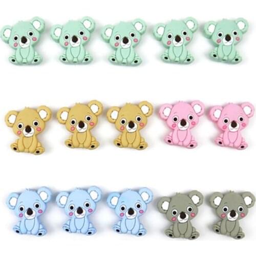 Licone Bead Animal Cute Teether Teething Safe Baby Care DIY Jewelry Necklace Toy