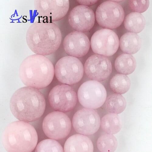 Natural Stone Kunzite Purple Spodumene Spacer Loose Round Beads For Jewelry Making 6/8/10 mm Diy Bracelets Accessories 15"