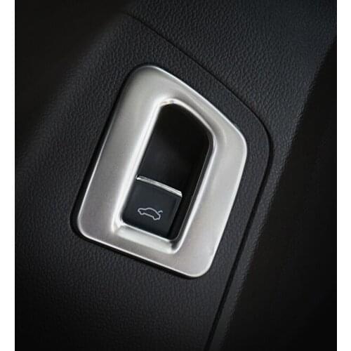 Stainless Steel For Teramont Atlas 2017 2018 Accessories Car Styling Car Inner Rear Spare Box Button Cover Trim Sticker