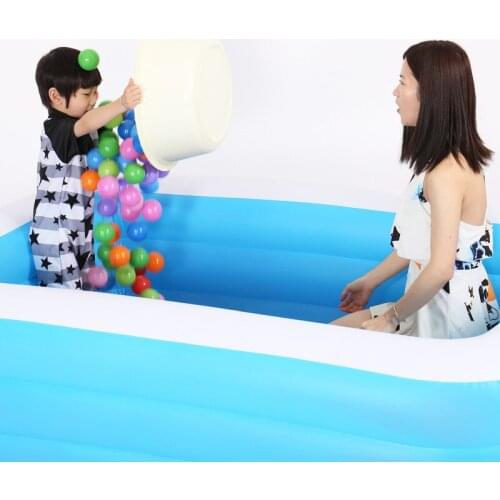 2020 New Blue And White Swimming Pool Family Inflatable Swimming Pool Baby Bath Tub Toy Thickened Bubble Bottom Swimming Pool