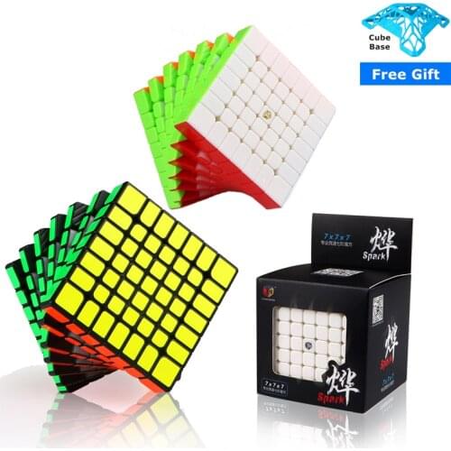 Qiyi X-Man Design Spark 7x7 cube and Magnetic Spark M 7x7x7 Cube Professional Mofangge XMD Magic Speed Cube Twist Educational T