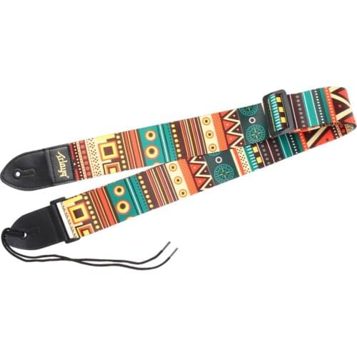 Adjustable Guitar Strap Cotton Strap Belt Vintage Style with strong buckles for Electric Acoustic Guitar