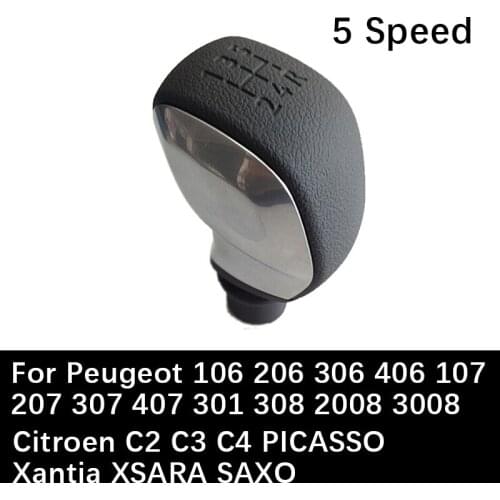 Manual Lever Car Gear Shift Knob For Peugeot 106 to 406 107 to 407 301 308 2008 3008 Citroen C2 C3 C4 PICASSO Xantia XSARA SAXO