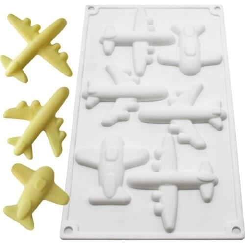 5 Cavity Aircraft Silicone Mold Fondant Mousse Cake Mould Baking Tool