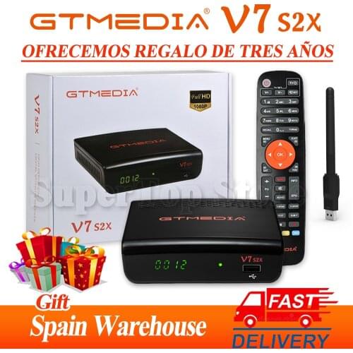 1080P FHD Gtmedia V7 S2X Satellite Receiver with usb wifi Digital Receptor gtmedia v7s2x upgrade by gtmedia v7s hd decoder