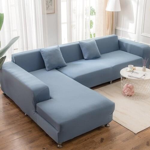 Stretch Slipcover Sectional Elastic Stretch Sofa Cover for Living Room Couch Cover L Shape Corner Armchair Cover 1/2/3/4 Seater