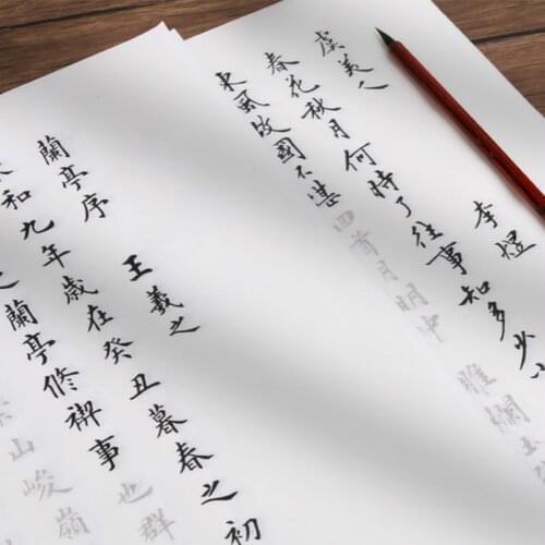 20sheets Calligraphy Copybooks Chinese Heart Sutra Tao Te Ching Copybooks Student Beginner Poem Xuan Paper Brush Copybook Set