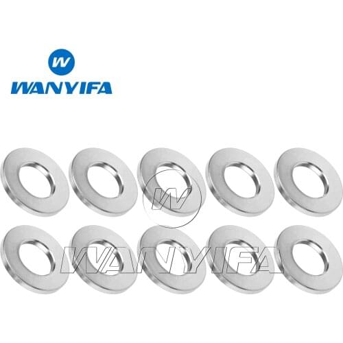 Wanyifa Titanium Washer M10 Flange Gasket Flat Spacer for Motorcycle Flange Hex Head Bolts 10pcs