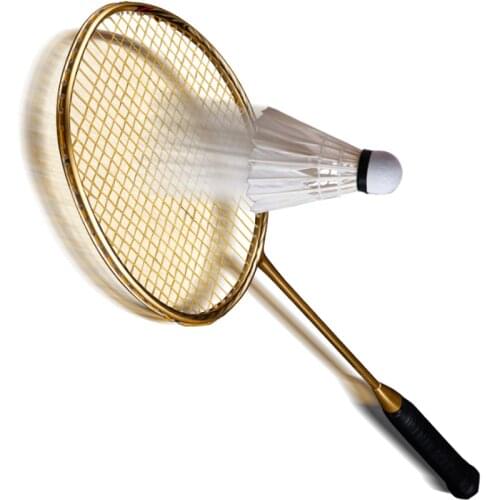 Adult Professional Full Carbon Badminton Racket Light Training 5U/G4 Both Offensive and Defensive String Hand Glue Racquet 1 Pcs