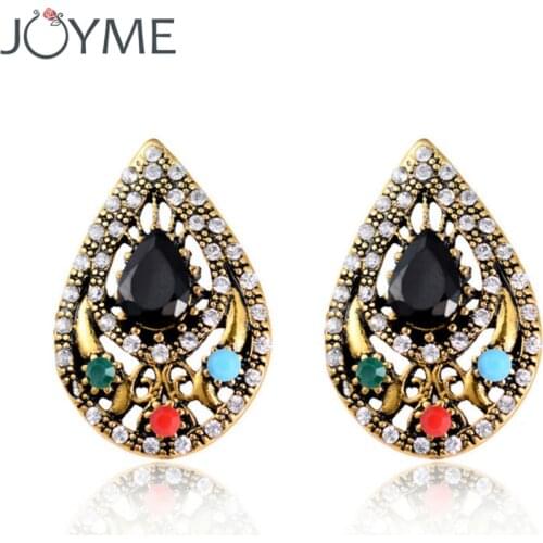 Joyme Brand Antique Bronze Charms Women Statement Ear Cuff Water Drop Earing Turkish Jewelry Boucle d'oreille Femme
