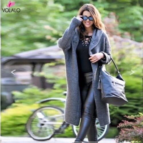 XXXL 2020 Autumn Winter Hooded Long Cardigan Women Casual Long Sleeve Korean Sweater Coat Loose Knitted Cardigans