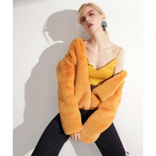 Winter new fashion plush ladies hooded warm fur jackets female thicker soft imitation fur coat wq2372 factory wholesale dropship