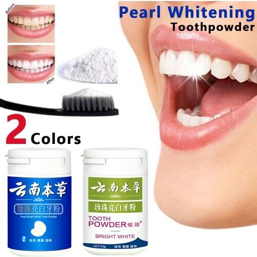 50g Teeth Whitening Powder Toothpaste Dental Tools White Teeth Cleaning Oral Hygiene Toothbrush Gel Remove Plaque Stains