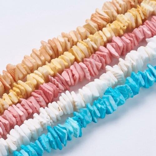 10 Strands Colorful Dyed Sea Shell Beads 1~3.5mm Square Heishi Beads for diy Jewelry Making Supplies Handmade Bracelet Necklace