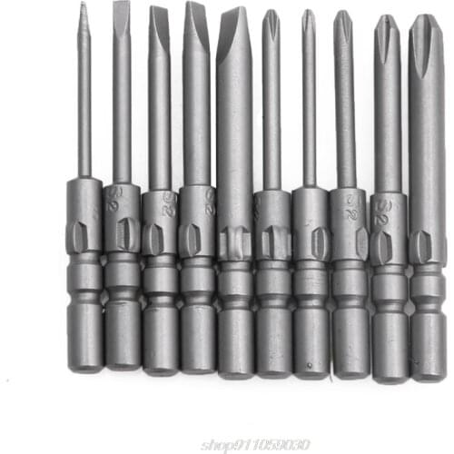 10Pcs Magnetic Screwdriver Bits Kit For DC Powered Electric 40mm Screwdriver 800 A09 21 Dropship