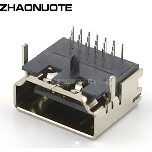 10pcs Power Plug Adapter Socket DC HDMI High Temperature Resistant Needle Three Row 90 Degree No Ear High Quality