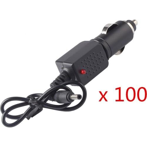 100PCS / lot Travel Car Charger Adapter 3.5mm 12V for Head Lamp LED Flashlight Torch