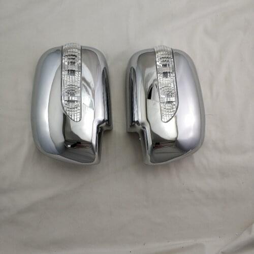 2005 2008 2010 2012 2014 For Toyota Fortuner Hilux SW4 Rearview mirror cover 2PCS ABS Chrome plated door mirror covers with Led