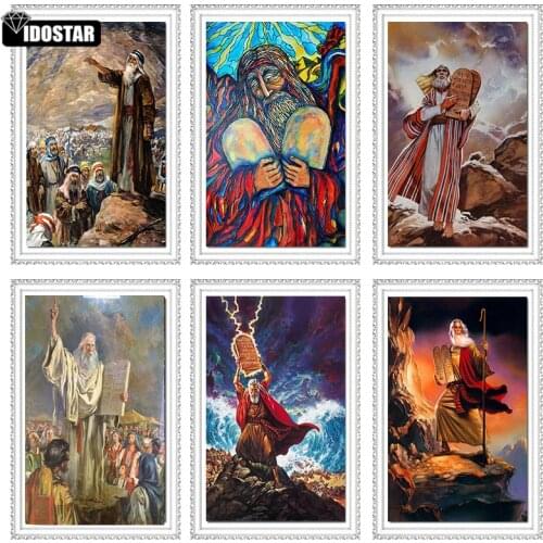 5D Diy Diamond Painting"Jewish Mose New arrival"Diamond Painting Round Rhinestones Canvas Painting Embroidery Mosaic Scenery