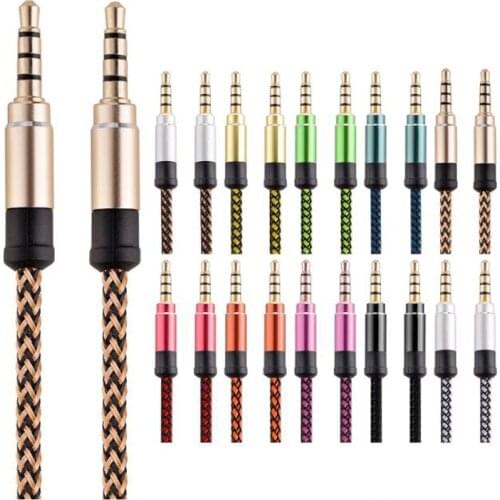 3.5mm Jack Audio Cable 3.5 Male to Male Car Aux Auxiliary Aux Cable for Bluetooth Speaker MP3 MP4 Smartphone