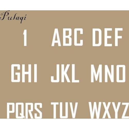 Pulaqi White Letter Patches Iron On Transfer For Coat Clothing Bags Heat Thermal Transfers DIY Patch Decor For Kids Women F