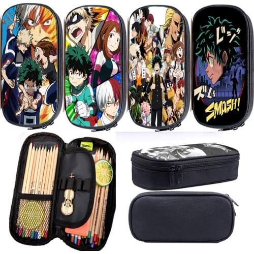 Boku no hero academia Pencil Holder Boys Pen Bags Girls Zipper Pencil Case Bag Chidren Pencil Case School Supply Pencilcase