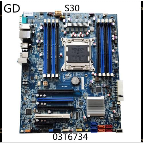 GD Original For Lenovo Thinkstation S30 Workstation Motherboard DDR3 LGA 2011 C602 X79 8 Slots FRU 03T6734 REV 2.0 Full Tested