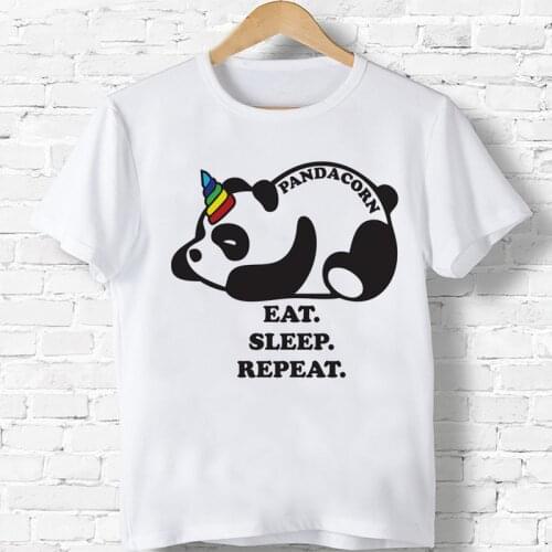 Kawaii Panda Corn Boys/Girls Animal Printed Funny T-Shirts Kids Short Sleeve Tee Children Casual Clothes Tops