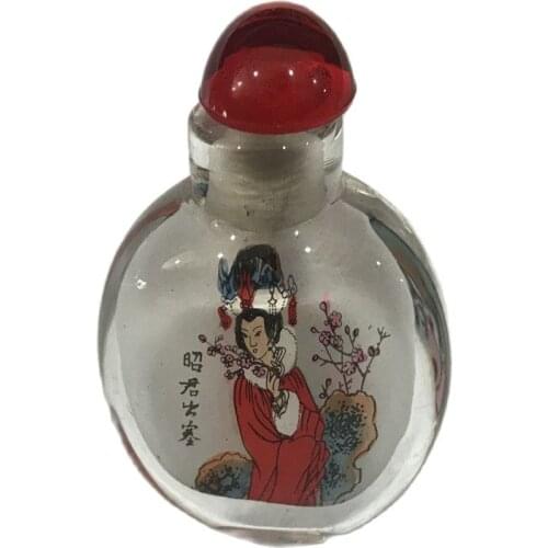 Chinese antique hand-made glaze Zhaojun goes out of the snuff bottle