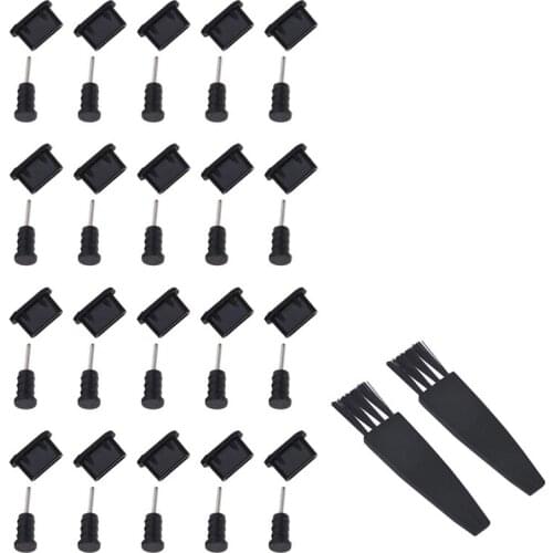 20Pairs Type C Phone Dust Plug Set USB Type-C Port and 3.5mm Earphone Jack Plug For Samsung Galaxy S8 S9 Plus Huawei P10 P20