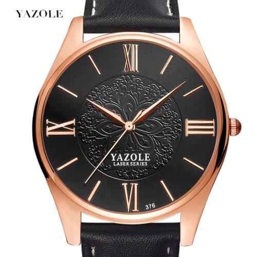 LeeEv Men's Watch With Leather Strap