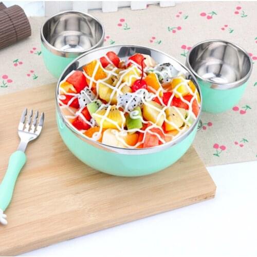 Cute Kids Lunch Box School Stainless Steel Portable Bento Box Household Food Container Kitchen Boxes Fork Spoon Dinnerware Set