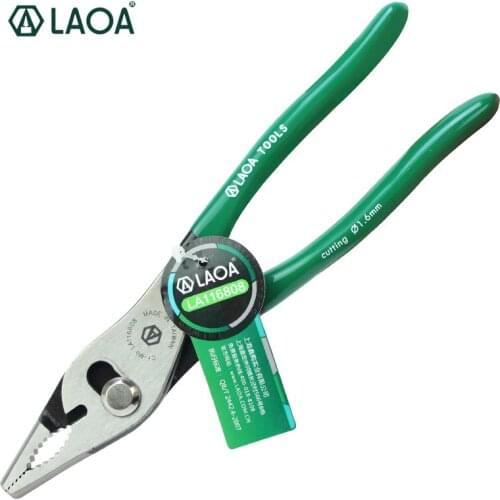 LAOA LA116808 Multifunction Cr-Mo Slip Joint Pipe Wrench Locking Pliers Wire Cutter HRC58