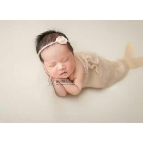 New Style Baby Mohair Mermaid Snuggle Sack Newborn Baby Girl Swaddle Blanket Newborn Cocoons Baby Sacks Photography Prop