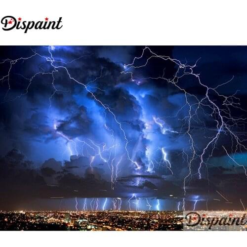 Dispaint Full Square/Round Drill 5D DIY Diamond Painting "Lightning diagram" Embroidery Cross Stitch 3D Home Decor A10878
