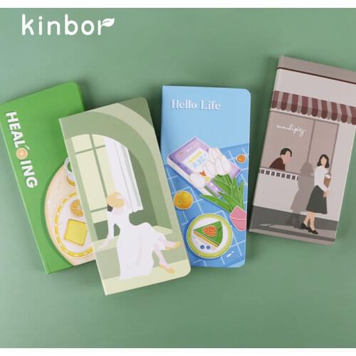 Kinbor 2022 Weekly Plan Agenda Notebook Kawaii Portable Hard Surface Record Book Handbook Efficiency Schedule Book 2022 Journal
