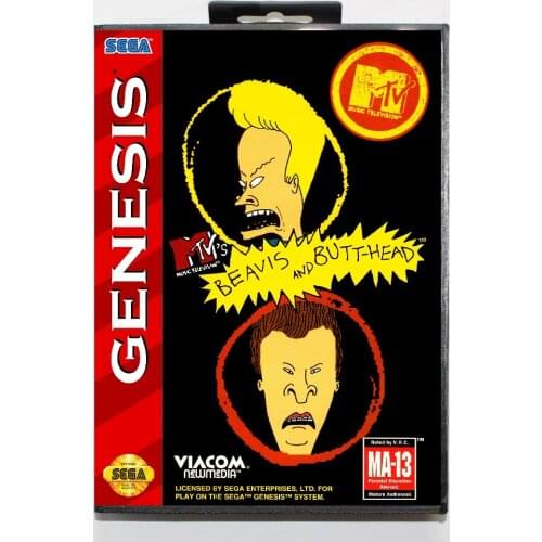 New 16 bit MD game card - beavis and butt-head with Retail box For Sega genesis system