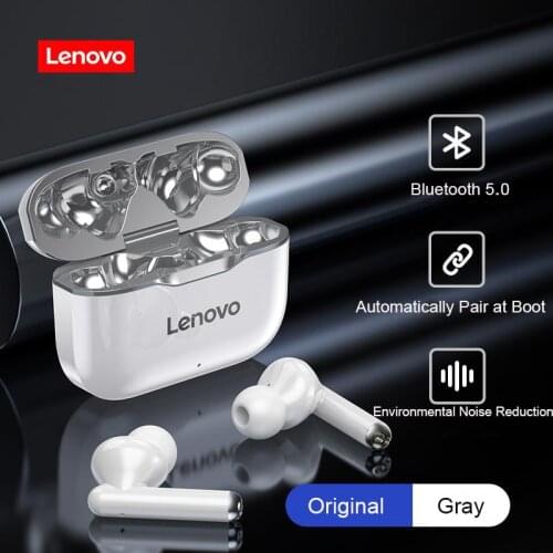 Original Lenovo LP1 Wireless Bluetooth-compatible Headset V5.0 Touch Earphone Stereo 300mAh Battery Waterproof Sport Earbuds